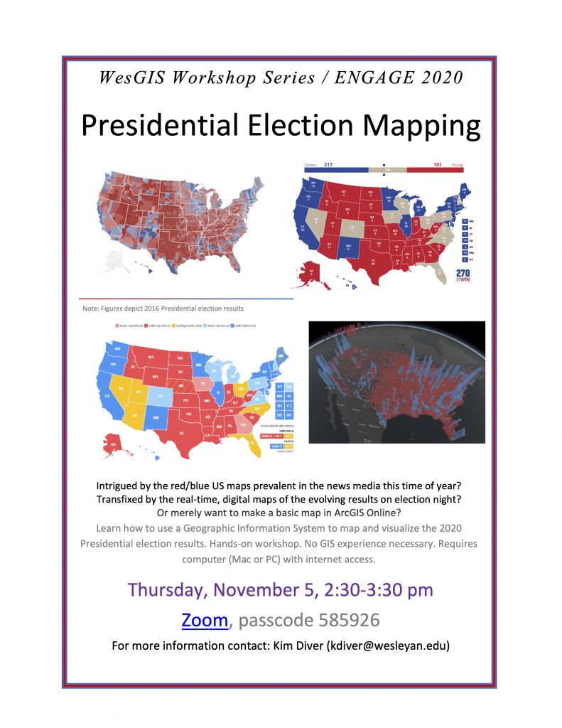 E2020 And Wesgis Event Presidential Election Mapping Engage Wesleyan University