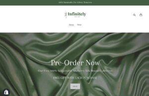 Screenshot of the Infinitely website